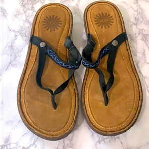 UGG Leather Flip Flops